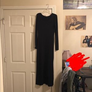 Black long sleeve maxi dress